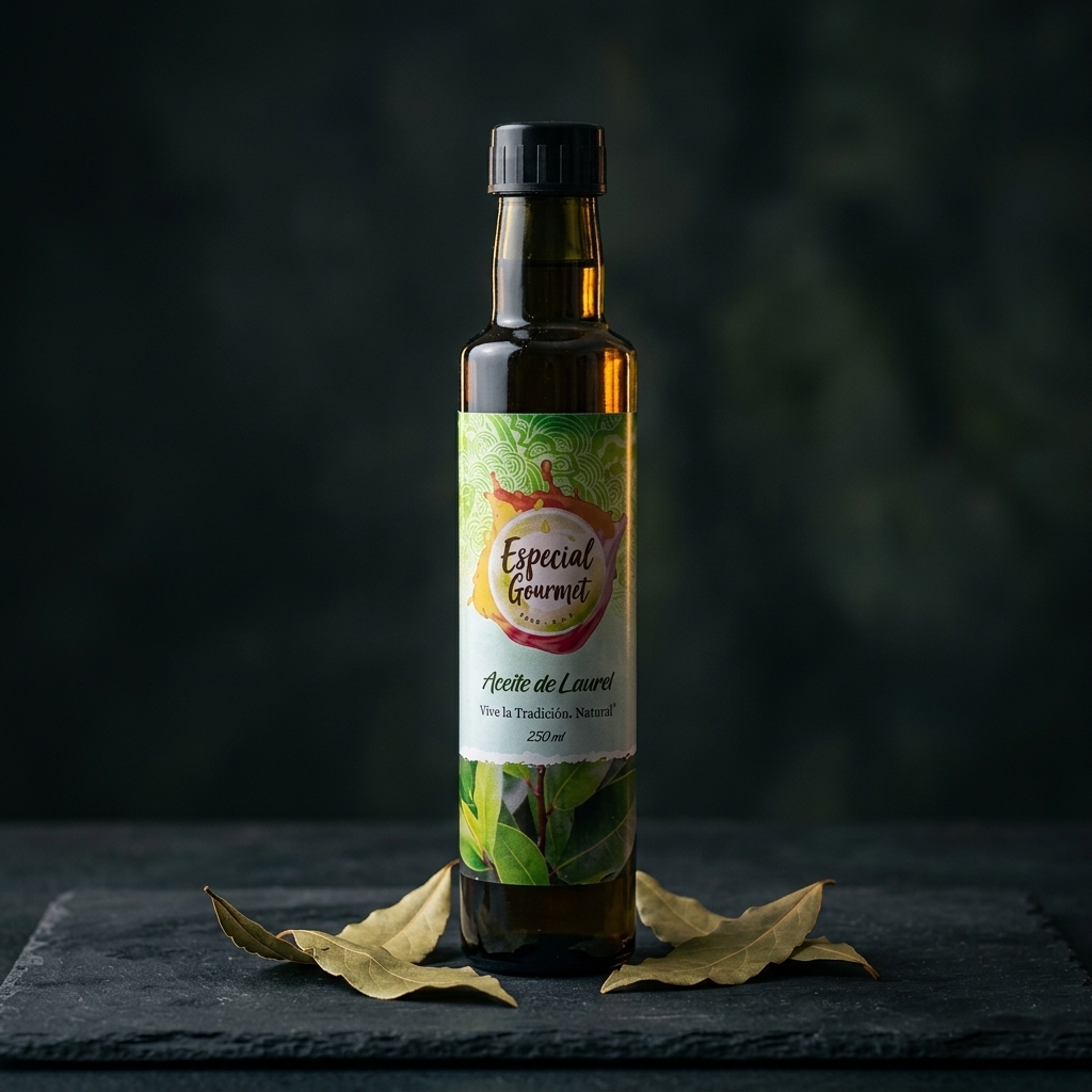 Botella de Aceite de Laurel con notas profundas y especiadas de Especial Gourmet