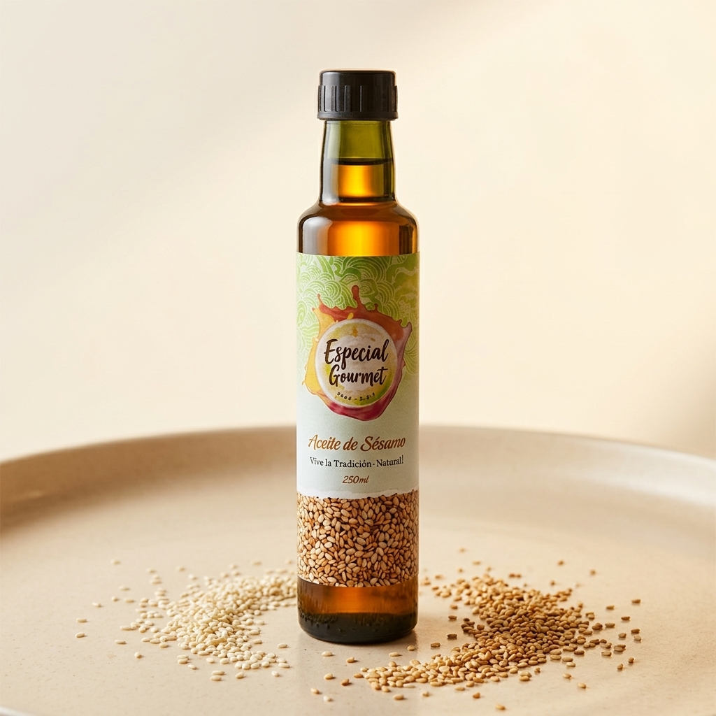 Aceite de Sésamo dorado prensado en frío