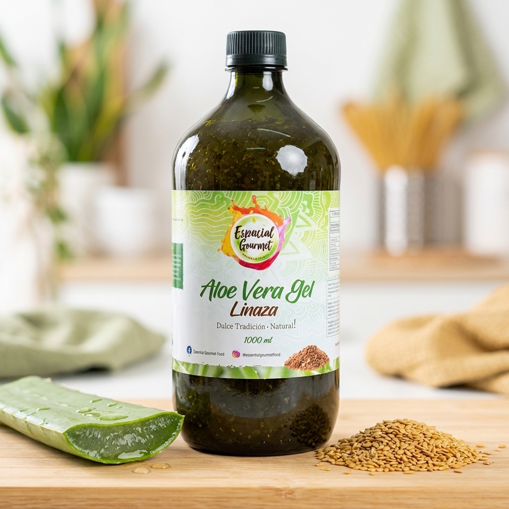Gel de Aloe Vera con Linaza para hidratación natural